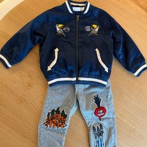 Stella McCartney Kids Outfit | Bomber Jacket & Jeans | 2 Years Old